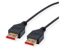 Roline cable displayport, v1.4, dp st - st, slim, negro, 1 m