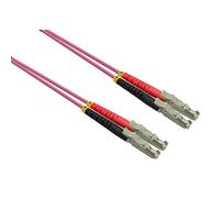 Roline Cable FO dúplex 50/125µm OM4, LSH/LSH, LSOH, púrpura, 0,5 m