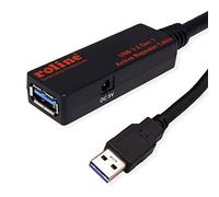 Roline Cable repetidor activo USB 3.2 Gen 1, negro, 10 m