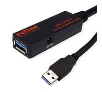 ROLINE Cable repetidor Activo USB 3.2 Gen 1, Negro, 20 m
