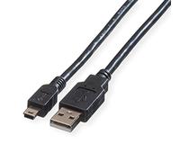 ROLINE 11028719 - Cable USB 2.0, A macho a Mini B macho, 1,8 m