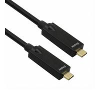 ROLINE Cable USB 3.2 Gen 2, AOC, C-C, ST/ST, 10 Gbit/s, 4K60Hz, PD (Suministro de energía) 60 W, Negro, 15 m