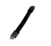 Roline Cable USB4 Gen3x2, Emark, plano, C-C, ST/ST, 40Gbit/s, 100W, negro, 15 cm