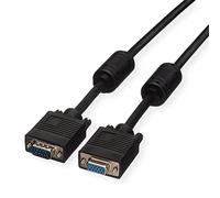 Roline Cable VGA HD15 macho - hembra con núcleo de ferrita 2m
