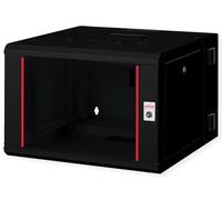 ROLINE Carcasa de Pared de 19 Pulgadas Pro 7 HE, 600 x 600 mm, Dos Piezas, giratoria, Negra