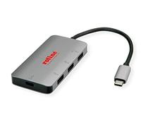 ROLINE Concentrador USB 3.2 Gen 1, 3 Puertos, Cable de conexión Tipo C (PD+Datos)