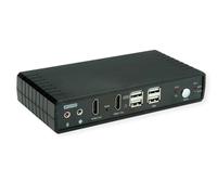 ROLINE conmutador de Audio KVM Dual Head HDMI 4K60, 1 Usuario - 2 PC