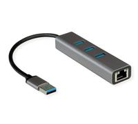 ROLINE Conversor USB 3.2 Gen 1 a Gigabit Ethernet + Hub 3X