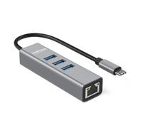 ROLINE Convertidor USB Tipo C a Gigabit Ethernet + concentrador 3X