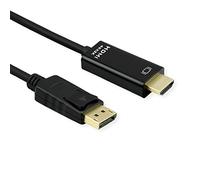 Roline DisplayPort DP Cable - UHDTV, Slim, ST/ST, Negro, 1 m