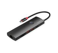 ROLINE Estación de Acoplamiento multipuerto USB 3.2 Gen2 Tipo C, HDMI 4K60, 2X USB 3.2 Gen2, 1x USB C PD, 1x Gigabit Eth., 1x Lector de Tarjetas SD/microSD