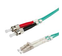 Roline fibra óptica cable de puente, 50 / 125um, lc/sc, om3, turquesa