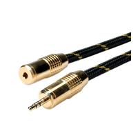Roline gold cable alargador de audio de 3,5 mm macho/hembra, 5 m