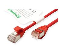 ROLINE GREEN U/FTP Patch Cable Cat.6A (Clase EA), LSOH, Delgado, Rojo, 1 m