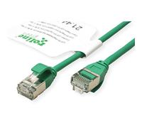 ROLINE GREEN 21.44.3334 Cable de Red U/FTP Cat.6A Clase EA (STP) LSOH, Slim, Color Verde, 1.5 m, RJ-45 Macho, para 10 Gigabit Ethernet
