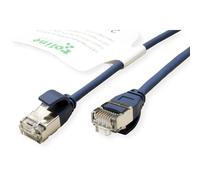 ROLINE GREEN U/FTP Patch Cable Cat.6A (Clase EA), LSOH, Delgado, Azul, 5 m