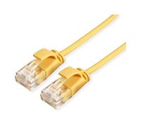 ROLINE GREEN UTP Patch Cord Cat.6A (Clase EA), LSOH, Delgado, Amarillo, 1,5 m