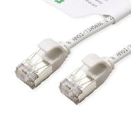 ROLINE GREEN U/FTP Patch Cable Cat.6A (Clase EA), LSOH, Delgado, Blanco, 5 m