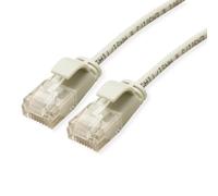 ROLINE GREEN UTP patch cable cat.6A (Clase EA), LSOH, delgado, gris, 0,15 m