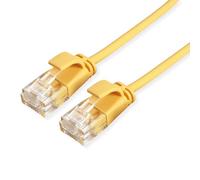 ROLINE GREEN UTP patch cord cat.6A (Clase EA), LSOH, delgado, amarillo, 0,15 m