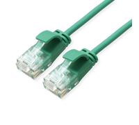 ROLINE GREEN UTP Patch Cord Cat.6A (Clase EA), LSOH, Delgado, Verde, 1,5 m