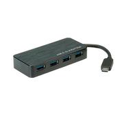 ROLINE Hub USB 3.0 Tipo C a 4 x Tipo A Negro