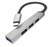 ROLINE Hub USB 3.2 Gen 1, 4X, Cable con Conector Tipo C