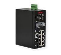 ROLINE Industrial Gigabit Switch - Conmutador de 10 Puertos (8 RJ45 + 2 SFP), PoE+, Smart Managed