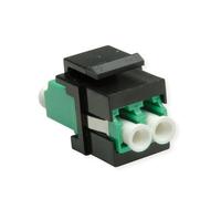 ROLINE Keystone Adaptador de fibra óptica LC/LC dúplex, monomodo, OS2, APC