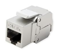 ROLINE Keystone Cat6A/Cl.EA, RJ45, apantallado, sin Herramientas, Color Plata