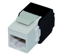 Roline keystone jack, cat. 6a, rj-45, unshielded, toolless, white pane