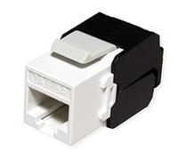 Roline Keystone Jack, Cat. 6a, RJ-45, unshielded, toolless, White Panel de parcheo - Bahía de Entrada (Cat. 6a, RJ-45, unshielded, toolless, White, Color Blanco)