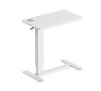 ROLINE Mesa Auxiliar con Gas, Regulable en Altura, Blanca