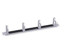 Roline Panel Frontal 19", 4 Ojales Tipo G, Entrada de Cables (Cepillo), RAL 7035 Gris Claro