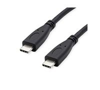 ROLINE RM Cable USB 3.2 Gen 2, C-C, ST/ST, 10Gbit/s, Emark, 100W, negro, 0,5 m