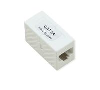 ROLINE RJ45 Coupler Cat6A UTP Mini Inline Conector de Red LAN Cable Coupler Compact Ethernet Adapter RJ45 Female to Female 1:1 Patch Cable Extension White
