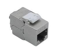 ROLINE RJ45 Keystone Cat6A STP apantallado sin Herramientas Módulo de Red Certificado GHMT 10Gbit LAN Keystone Jack Carcasa metálica para Caja de Panel de Conexiones AWG22-26 Plata