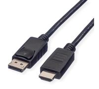 ROLINE RM Cable DisplayPort DP - HDTV, ST/ST, negro, 1 m