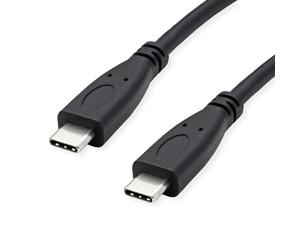 ROLINE RM Cable USB 3.2 Gen 2, C-C, ST/ST, 10Gbit/s, Emark, 100W, negro, 1 m