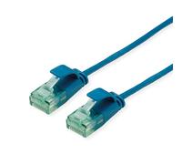 ROLINE RM UTP DataCenter Patchkabel Kat.6A (Class EA), slim, blau, 0,5 m