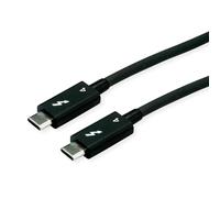 ROLINE Thunderbolt™ 4 Kabel, C-C, ST/ST, 40Gbit/s, 100W, passiv, schwarz, 1 m