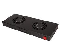 ROLINE Unidad de ventilación de 19 Pulgadas, 2 Ventiladores, ON/Off, Negro
