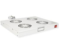 ROLINE Unidad de ventilación de 19 Pulgadas, 4 Ventiladores, termostato, Gris