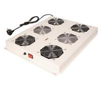 ROLINE Unidad de ventilación de Techo de 19 Pulgadas, 4 Ventiladores, ON/Off para Armario de Servidor, Gris