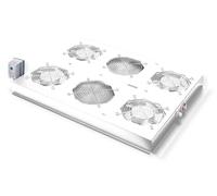 ROLINE Unidad de ventilación de Techo de 19 Pulgadas, 4 Ventiladores, termostato para Armario de servidores, Gris