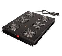 ROLINE Unidad de ventilación de Techo de 19 Pulgadas, 6 Ventiladores, ON/Off para Armario de servidores, Negro