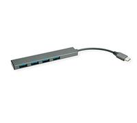 ROLINE USB 3.2 Gen 1 Hub, 4 Puertos, Cable de conexión Tipo C