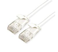 ROLINE UTP DataCenter Cable de conexión Cat.6A (Clase EA), LSOH, Delgado, Blanco, 0,15 m