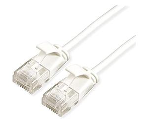 Roline UTP DataCenter - Cable de red (cat. 6A, LSOH, fino, 0,5 m), color blanco