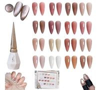 Rolita Gel Polish, 2024 New 16 Colors Nude Gel Polish, Rolita Nail Polish, Glitter Crystal Gel Nail Polish, Jelly-Colored Nail Polish, Cat Eye Gel Nail Polish, Quick Dry Nail Polish (0.06Oz,MIX*16)